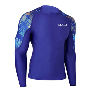 Men's Custom Logo Rash Guard Sports Tops Quick Dry <b>Compression</b> Gym Shirt for Running Jogging Solid Color Athletic Wear <b>Spring</b> - Product Image 2