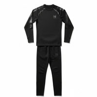 Setelan Olahraga Premium Kompresi Custom Sublimasi Pria 2 Potong, Bahan High Stretch untuk Latihan Atletik