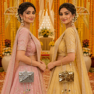 กระเป๋าคลัทช์มินิประดับมุกคริสตัลสุดหรูสำหรับเจ้าสาว งานแต่งงาน งานปาร์ตี้ ดีไซน์เก๋ สายสะพายโซ่แบบชาติพันธุ์ - Product Image 2