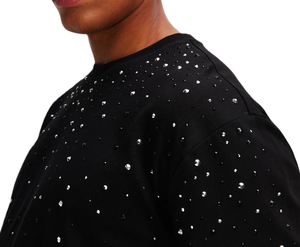 <b>Top</b> Quality Men’s Black Rhinestone Printed T-Shirt Luxury <b>Sparkly</b> Diamond Studded Shiny Streetwear Style Wholesale Custom TShirt - Product Image 4