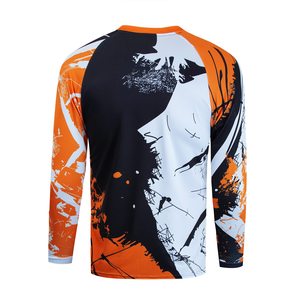 Camiseta de Motocross Sublimada con Diseño Gráfico, Logotipo Personalizado, Manga Larga, con Colores del Equipo y Números de Piloto a Juego - Product Image 3
