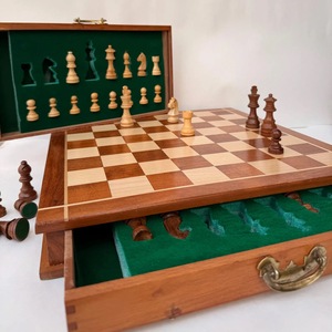 ILAHI's Eco-Friendly Rustic Polished Rectangle <b>Chess</b> <b>Board</b> Game 100% Handmade Pure Wood Animal/Love Style Customized Size <b>Chess</b> - Product Image 6