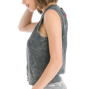 Camisetas sin mangas para mujer, chaleco deportivo de algodón, camiseta de gimnasio personalizada para mujer, informal, de verano, servicio personalizado OEM - Product Image 5