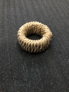 Anneau de serviette en jute fait main, corde de chanvre naturelle, fil argenté, porte-serviette rustique vintage, décoration de table pour mariage, fournitures hôtelières - Product Image 6