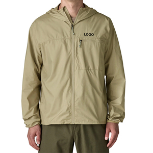 Chaqueta Cortavientos Ligera y Plegable para Hombre, Personalizada, con Capucha, para Actividades al Aire Libre, Senderismo, Resistente al Viento, de Poliéster Reciclado, Deportiva - Product Image 1