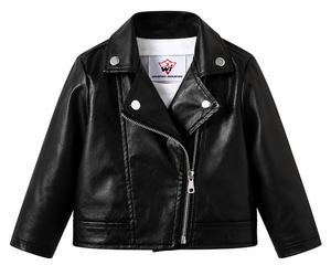 Women Black PU Leather <b>Biker</b> <b>Jacket</b> Cropped Moto Style Asymmetric Zip Lapel Collar Fashion Outerwear for Casual Streetwear - Product Image 3