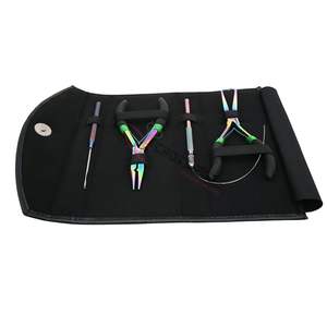 Petit kit d'outils pour extensions de cheveux arc-en-ciel, comprenant des pinces pour micro-anneaux, des outils pour boucles et crochets, et des outils pour ouvrir et fermer les perles. - Product Image 1