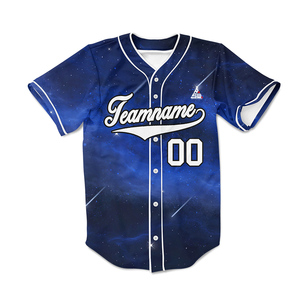 Maillot de baseball bleu marine personnalisé pour homme, uniforme d'équipe boutonné, chemise de sport respirante en polyester, nom et numéro personnalisés, OEM - Product Image 5