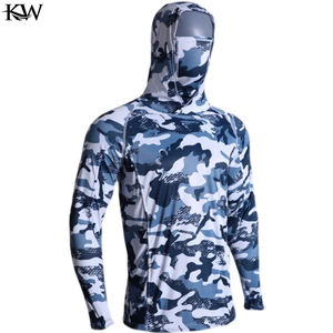 Sudadera con Capucha de Caza para Hombre, Diseño de Camuflaje de Peces Azules, Impresión Digital, UPF 50+, Transpirable, de Secado Rápido, para Adultos - Product Image 2