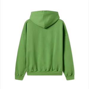 Sweat-shirt à capuche surdimensionné pour homme OEM, couleur unie, manches longues, poche avant, épaules tombantes, en molleton de coton, style streetwear, USA - Product Image 2