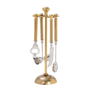 Organisateur de couverts en laiton à fixation murale pour cuisine, égouttoir à vaisselle, panier de rangement pour ustensiles, support pour couteaux et baguettes - Product Image 6