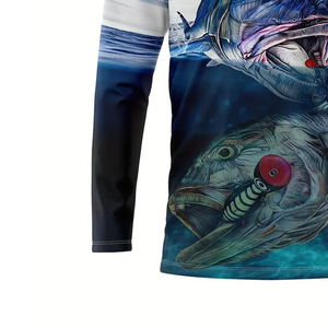Camisa de Pesca Sublimada para Hombre MAW, Manga Larga, Secado Rápido, UPF 50, Estampado, Ropa para Actividades al Aire Libre - Product Image 4
