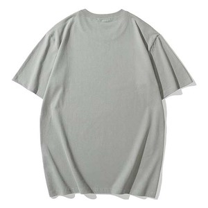 Camisetas de Primera Calidad para Hombre, Estilo Urbano, Algodón Transpirable, Tallas Grandes, Camiseta Informal de Verano en Gris Jaspeado - Product Image 2