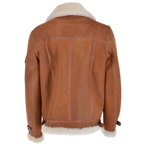 Winter <b>Fur</b> Shearling Camel <b>Leather</b> Jacket/Genuine <b>Leather</b> Shearling <b>Fur</b> Jacket/Custom OEM <b>Coat</b> Jacket for Men - Product Image 6