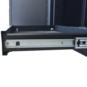 Matte Black Powder Coated Steel 0 Drawer 3 Shelf <b>Tool</b> <b>Cabinet</b> Family keywords: for Garage Workshop Storage Use - Product Image 2