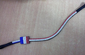 Banda de cuero de cristal con bandera de Francia personalizada, muchos diseños de países disponibles - Product Image 3