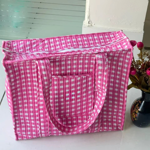 Bolso Tote Grande de Hombro Acolchado de Algodón con Estampado Artesanal, Estilo Indio, para Fin de Semana, Hecho a Mano, Lavable - Product Image 1