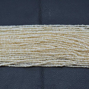 Cuentas de Perlas de Agua Dulce Naturales Blancas de 2 mm y 3 mm, Hebras de Perlas Cultivadas, Joyería al por Mayor, Collar de Perlas con Forma de Patata de Lujo - Product Image 3