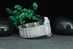 Luxury Iced Out <b>Square</b> <b>Men</b>’s Quartz <b>Watch</b> | Stainless Steel Hip Hop Diamond Bust Down Wristwatch Wholesale - Product Image 5