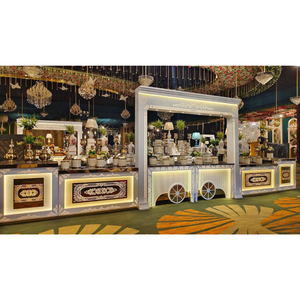 Comptoir de buffet traiteur en acier inoxydable doré - Product Image 5