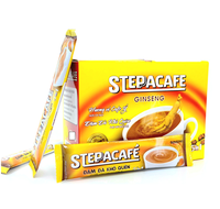 Poudre de café instantané de ginseng aromatique 5in1 de haute qualité à dissolution rapide emballage de boîte de goût moelleux comprend des fruits au chocolat directement