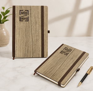 A5 Wooden <b>Notebook</b> with Elastic Closure <b>Notebook</b> Custom Journal A5 Hardcover Leather Available at Best Price - Product Image 1