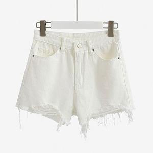 Pantalones Cortos de Mezclilla para Hombre, Color Sólido, Estilo Casual, Desgastado, Transpirables, de Secado Rápido, Ecológicos, con Cierre de Cordón, Servicio Personalizado OEM - Product Image 3