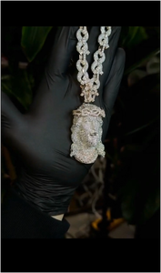 จี้พระเยซูประดับเพชรโมอิสซาไนต์ VVS เงินแท้ 925 งานสั่งทำพิเศษ หรูหรา ประดับโมเสก พร้อมใบรับรอง GRA สไตล์ฮิปฮอป - Product Image 2