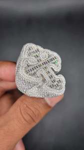 Lab Grown Diamond Cross <b>Ring</b> 925 <b>Silver</b> 10K 14K 18K Gold Christian Religious <b>Men</b> Hip Hop Iced Out Statement Band Wholesale B2B - Product Image 6