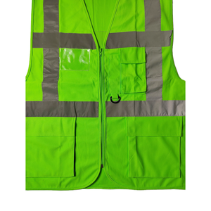 Chaleco de Seguridad para Trabajadores de Poliéster a Precio Económico al por Mayor con Malla Reflectante y Luces LED Intermitentes, con Logotipo Personalizado - Product Image 2