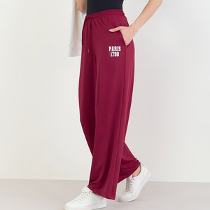 Personalized DTG Wide Leg <b>Sweat</b> <b>Pants</b> Polyester Cotton Casual Loose Fit Jogger Trousers Custom Print Street Wear Style for <b>Women</b> - Product Image 3