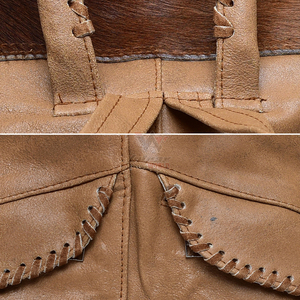 Sacs à dos en cuir western en gros avec rabat en cuir de vachette à poils, design à franges cloutées, sac à dos décontracté pour femme, sac à dos de cowgirl personnalisé - Product Image 6