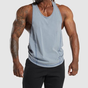 Camiseta sin Mangas para Hombre, Color Azul Claro, Cuello Redondo, Tejido de Punto, Color Sólido, Estilo Casual, Transpirable, Poliéster, Producción Harry Johnson OEM - Product Image 1