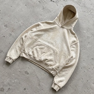 Sweat à capuche oversize délavé à l'acide, 400 GSM, en molleton de coton, style vintage usé, streetwear pour boutiques (vente en gros) - Product Image 2