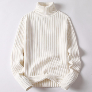 Winter Fall <b>Men's</b> Sweaters Solid Color <b>Turtle</b> <b>Neck</b> <b>Men</b> Clothing Pullover Ribbed Knitted Turtleneck Sweater <b>Men</b> - Product Image 5