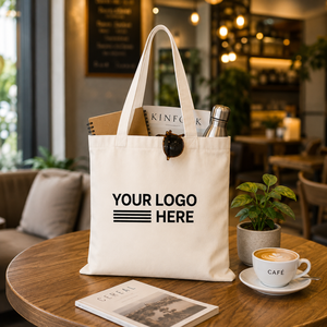 Bolsa de Mano de Lona de Algodón 100% con Diseño de Letras Impresas, Tamaño Personalizable, Asa de Lona de Algodón |   Compras Ecológicas - Product Image 4