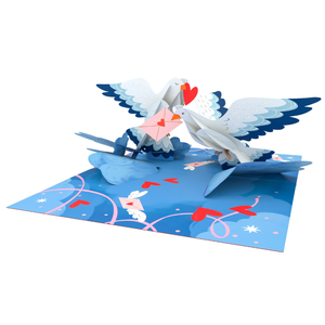 Romantic Dove Couple 3D Pop Up Card with <b>Envelope</b> Handmade Love Birds Greeting Cards for Valentine's Day And Weddings Paper Art - Product Image 3