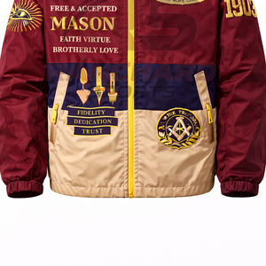 Chaqueta Cortavientos Masónica Personalizada, Ligera e Impermeable, con Logotipo Masónico Bordado, Fabricante OEM al por Mayor - Product Image 3