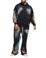Ensemble survêtement TITAN TREAD WEAR pour enfants en molleton 100% coton, sweat à capuche et pantalon oversize, broderie, impression numérique, anti-UV