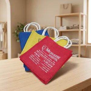 High Demand <b>Jute</b> <b>Bag</b> 16x14x5 Inch Large Reusable <b>Shopping</b> Tote <b>Bag</b> Eco Friendly Carry <b>Bag</b> for Grocery Retail and Daily Use - Product Image 3