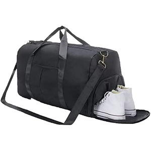 Unisex Gym Duffel <b>Bag</b> with Shoe Compartment Adjustable Strap Large Capacity Fabric Zipper Closure Casual Style Wholesale - Product Image 1