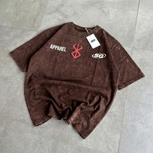 SG Men's <b>Brown</b> <b>Tie</b>-Dye T-Shirt Short Sleeve O-Neck Casual Printed Apparel Design Regular Fit Cotton Jersey - Product Image 2