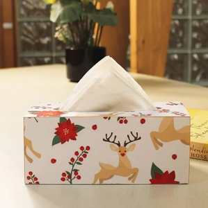 Luxury Wooden Enamel Printed <b>Tissue</b> Box Holder For Home Office Car Use & Gifting Napkin Box Dispenser For Tabletop Accessories - Product Image 2