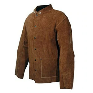 Chaqueta de Soldadura Personalizada de Cuero Vacuno para Hombre, Chaqueta de Soldador, Chaqueta de Cuero para Soldadura, Chaqueta de Seguridad Industrial de Cuero para Soldadura - Product Image 6
