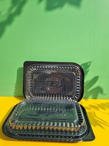 Produit phare 2026 : Contenant alimentaire jetable en plastique à 1 ou 2 compartiments avec couvercle, couleur noire, pour plats à emporter – Le plus populaire en usine - Product Image 2