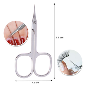 Ciseaux à ongles à pointe extra fine, lames courbées, ciseaux de beauté en acier inoxydable pour le soin des poils du visage et la manucure - Product Image 1