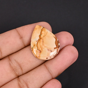 Jaspe breccié 20,7 carats 28x22mm forme poire pierre précieuse non montée - Product Image 2