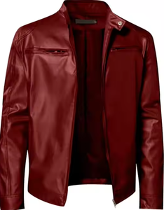 เสื้อแจ็คเก็ตหนังแท้ทำมือสไตล์วินเทจจากปากีสถานสำหรับผู้ชาย ปรับแต่งได้ คอตั้ง แฟชั่นฤดูหนาว - Product Image 1