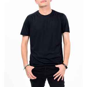 Men's Customized Color Short Sleeve O-Neck Loose Fit Casual T-<b>Shirt</b> <b>100</b>% <b>Polyester</b> Woven 180g Quick Dry Breathable Anti-Pilling - Product Image 1