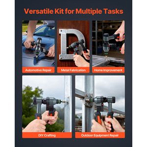 Kit di Utensili a Cricchetto per Rivnut da 9 Pollici con 10 Mandrini e 100 Dadi, Misure Metriche e SAE (M5, M6, M8, M10, M12) per Fissaggio, Include Chiave per Rivnut - Product Image 6